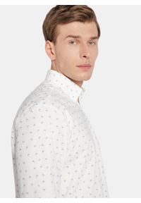 Pako Lorente - PAKO LORENTE - Biała koszula męska paisley. Kolor: biały. Materiał: bawełna, elastan. Długość rękawa: długi rękaw. Długość: długie. Wzór: paisley. Sezon: jesień #9