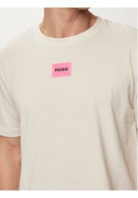 Hugo T-Shirt Diragolino212 50447978 Écru Regular Fit. Materiał: bawełna