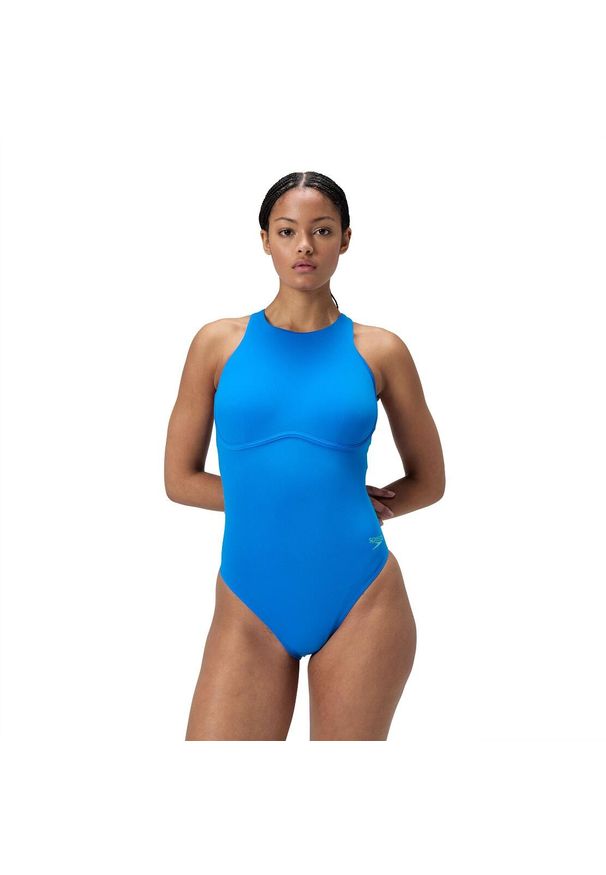Strój kąpielowy jednoczęściowy damski na basen Speedo Racing Zip. Kolor: niebieski