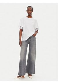 TwinSet - TWINSET T-Shirt 251TT2410 Biały Relaxed Fit. Kolor: biały. Materiał: bawełna #4