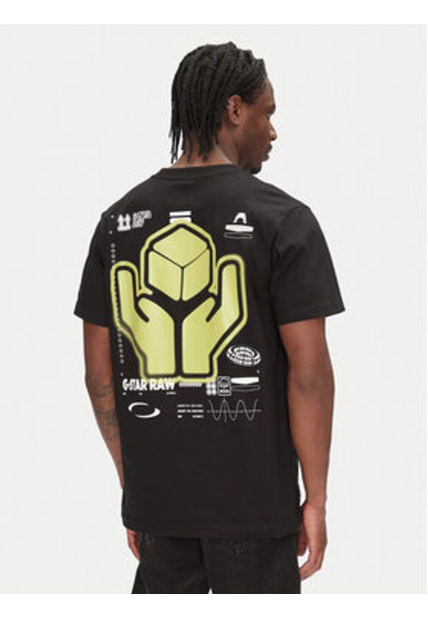 G-Star RAW - G-Star Raw T-Shirt Back Graphic D26046-C336 Czarny Loose Fit. Kolor: czarny. Materiał: bawełna