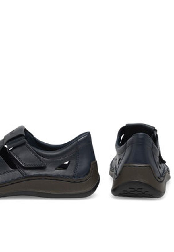 Rieker Półbuty 05291-14 Niebieski. Kolor: niebieski. Materiał: skóra