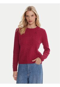 Kappa Sweter 65116CW Różowy Regular Fit. Kolor: różowy. Materiał: wełna