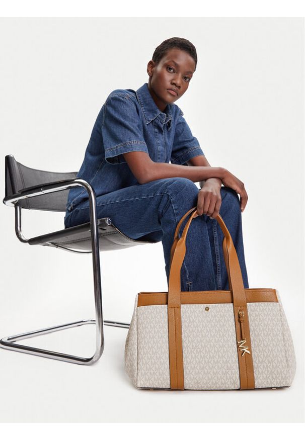 MICHAEL Michael Kors Torebka Romee 30T5G1ZT7B Beżowy. Kolor: beżowy. Materiał: skórzane