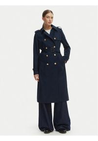 TOMMY HILFIGER - Tommy Hilfiger Trencz WW0WW48873 Granatowy Slim Fit. Kolor: niebieski. Materiał: bawełna #1