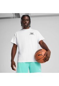 Puma - Koszulka koszykarska męska PUMA Jaws Core Tee II. Kolor: biały. Sport: koszykówka