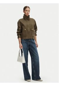 TOMMY HILFIGER - Tommy Hilfiger Kurtka przejściowa WW0WW48616 Zielony Relaxed Fit. Kolor: zielony. Materiał: len #4