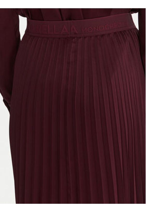 Marella Spódnica plisowana Pontiac 2523106045 Bordowy Regular Fit. Kolor: czerwony. Materiał: wiskoza