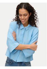 Vero Moda Koszula Natali 10279685 Niebieski Standard Fit. Kolor: niebieski. Materiał: bawełna #6