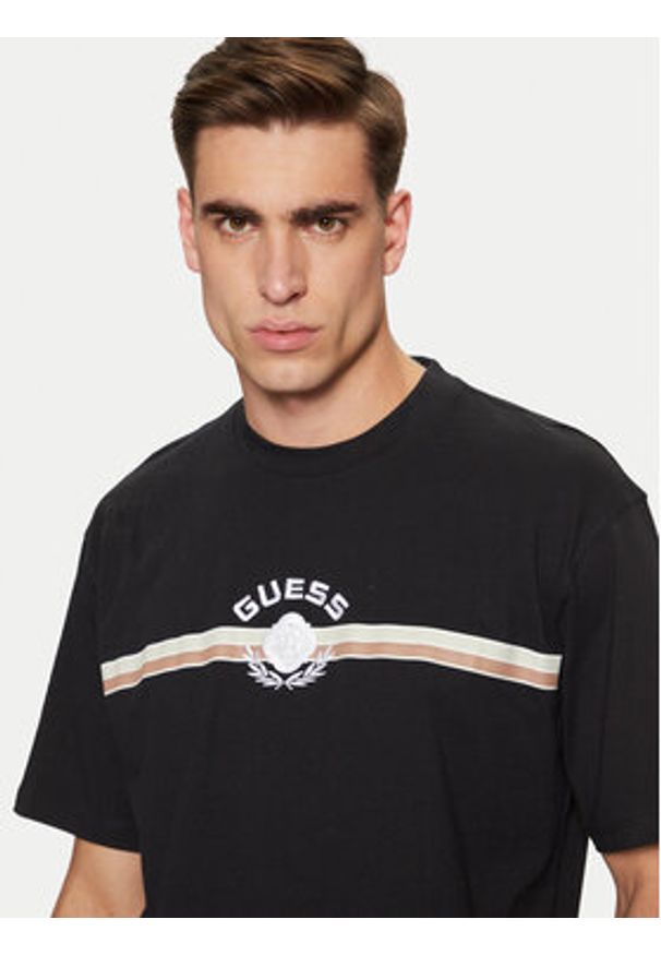 Guess T-Shirt Z5RI02 I3Z14 Czarny Regular Fit. Kolor: czarny. Materiał: bawełna
