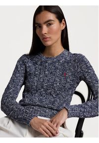 Polo Ralph Lauren Sweter 211947924002 Granatowy Slim Fit. Typ kołnierza: polo. Kolor: niebieski. Materiał: bawełna #6