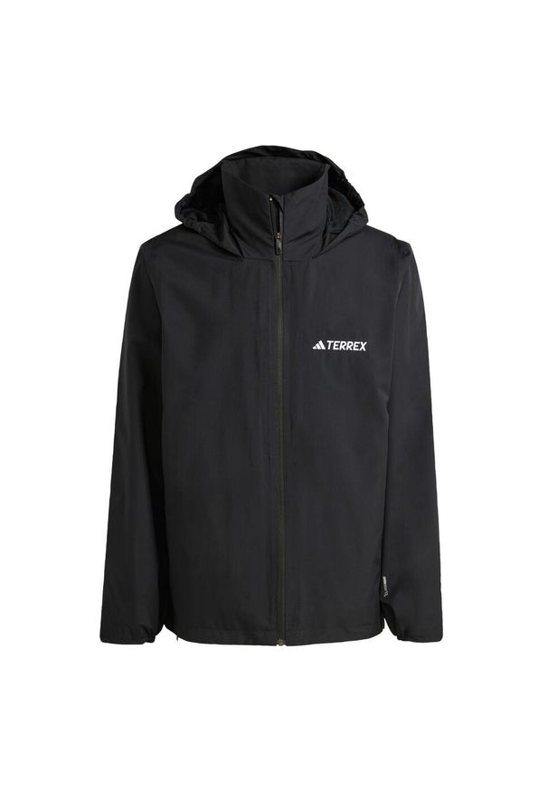 Adidas - Kurtka Multi Essentials 2L Rain. Kolor: czarny. Technologia: ClimaProof (Adidas)