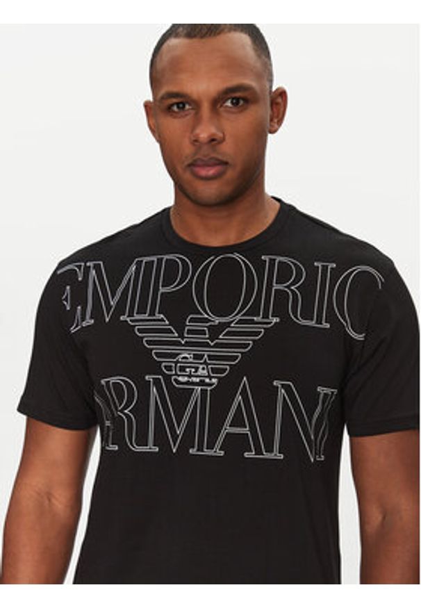 Emporio Armani Underwear T-Shirt EM000574 AF12326 UC001 Czarny Regular Fit. Kolor: czarny. Materiał: bawełna
