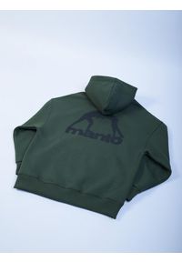 MANTO - Bluza sportowa męska Manto Label Oversize z kapturem. Typ kołnierza: kaptur. Kolor: brązowy, zielony