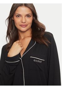 Guess Piżama Carlyn O4BX07 KCIN2 Czarny Regular Fit. Kolor: czarny