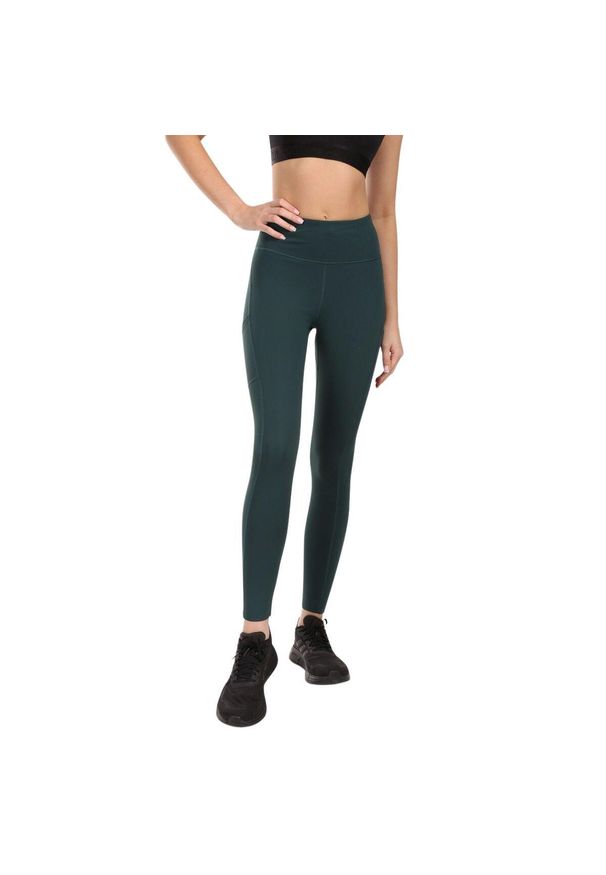 Damskie legginsy Kilpi Jamily. Kolor: zielony. Materiał: nylon. Sport: bieganie