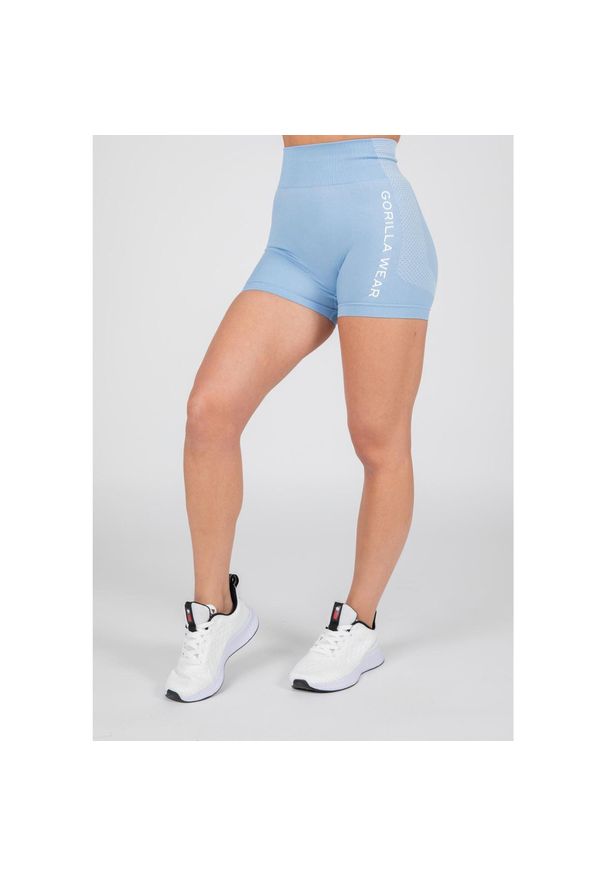 GORILLA WEAR - Selah Bezszwowe Szorty ight Niebieski. Kolor: niebieski. Sport: fitness