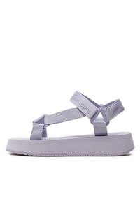 Calvin Klein Jeans Sandały Sandal Velcro Webbing In Mtl YW0YW01480 Fioletowy. Kolor: fioletowy #3