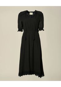 M.A.B.E - Czarna sukienka midi Ines. Kolor: czarny. Materiał: bawełna, koronka. Wzór: koronka. Długość: midi #2