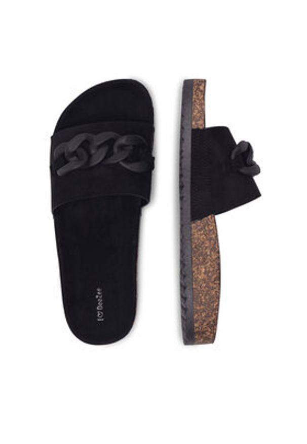 DeeZee Klapki WSLS19-20 Czarny. Kolor: czarny. Materiał: materiał