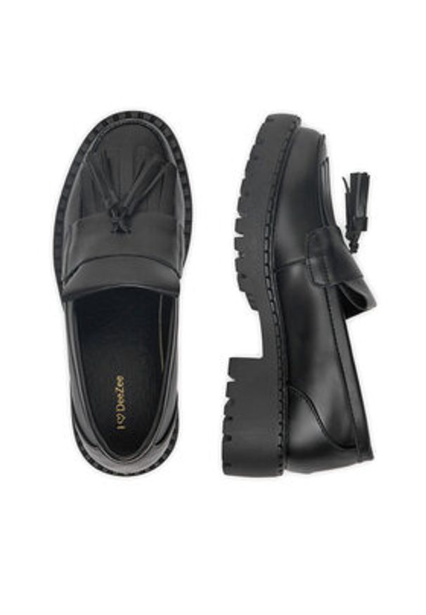 DeeZee Loafersy 62010D 3 Czarny. Kolor: czarny. Materiał: skóra