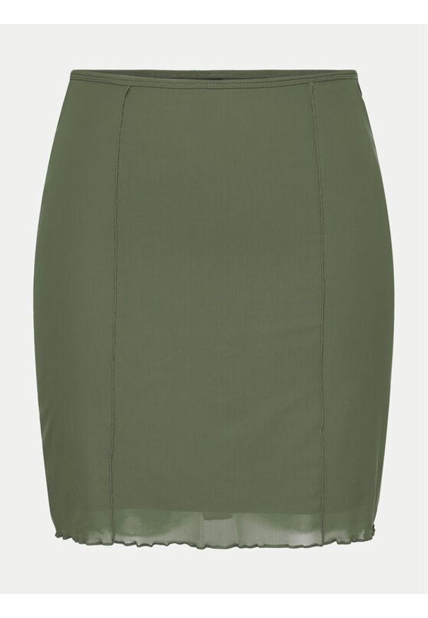 only - ONLY Spódnica mini 15315816 Zielony Regular Fit. Kolor: zielony. Materiał: syntetyk