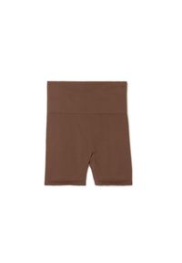 Cropp - Ciemnobrązowe szorty kolarki - Brązowy. Kolor: brązowy. Materiał: dzianina #1