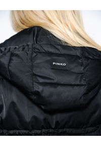 Pinko - PINKO - Czarny pikowany płaszcz. Okazja: na co dzień. Kolor: czarny. Styl: klasyczny, casual #3