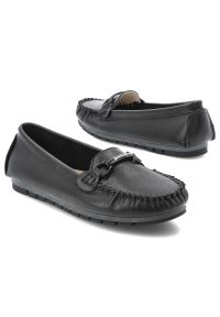 Czarne Mokasyny S.Barski Wygodne Obuwie Damskie. Okazja: na co dzień. Zapięcie: klamry. Kolor: czarny. Materiał: skóra. Szerokość cholewki: normalna. Styl: klasyczny, casual, elegancki #7