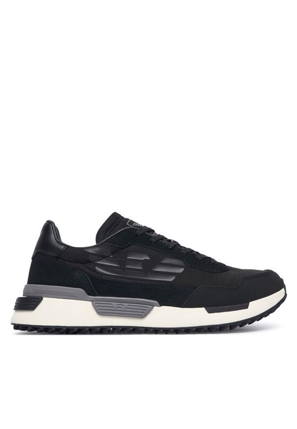 EA7 Emporio Armani Sneakersy 7X000874 AF28089 MC677 Czarny. Kolor: czarny. Materiał: skóra