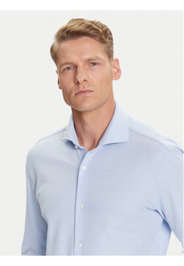 BOSS Koszula P-Hank 50527675 Błękitny Slim Fit. Kolor: niebieski. Materiał: bawełna