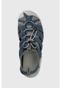 keen - Keen sandały CNX II męskie. Zapięcie: pasek. Kolor: niebieski. Materiał: materiał, guma, włókno. Wzór: paski #4