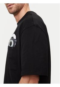 Karl Lagerfeld - KARL LAGERFELD T-Shirt 755099 542270 Czarny Regular Fit. Typ kołnierza: dekolt w karo. Kolor: czarny. Materiał: bawełna