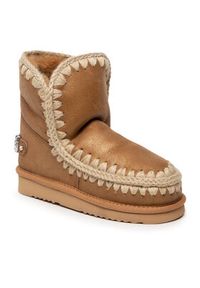 Mou Śniegowce Eskimo18 FW101036B Brązowy. Kolor: brązowy. Materiał: zamsz, skóra #4