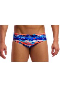 FUNKY TRUNKS - Kąpielówki męskie Funky Trunks Forever Fossil - slipy. Kolor: wielokolorowy