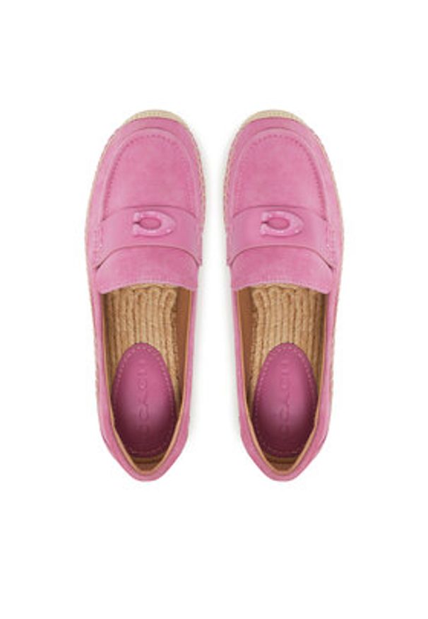 Coach Espadryle CR046 Różowy. Kolor: różowy. Materiał: skóra, zamsz