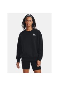 Under Armour - Bluza fitness damska UNDER ARMOUR Icon Fleece Oversized Crew. Kolor: czarny. Sport: fitness