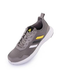 Męskie buty do biegania Adidas Peprun w szarości. Kolor: szary, żółty, biały, wielokolorowy. Sport: bieganie #1