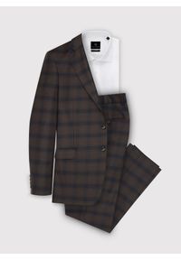 Pako Lorente - PAKO LORENTE – Brązowe spodnie garniturowe P22WP-6G-030-A-S. Kolor: brązowy. Materiał: wełna #2