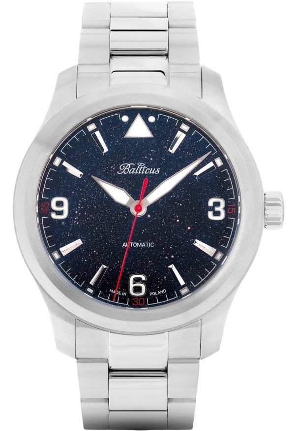 BALTICUS - Zegarek męski Balticus BALFSAVE srebrny. Kolor: srebrny