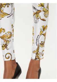 Versace Jeans Couture Legginsy 78HAC101 Biały Slim Fit. Kolor: biały. Materiał: syntetyk