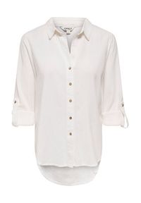 only - ONLY Koszula Goa 15363991 Biały Loose Fit. Kolor: biały. Materiał: len #2