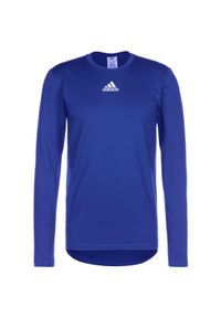 Adidas - Koszulka z długim rękawem adidas Techfit. Kolor: niebieski. Długość rękawa: długi rękaw. Długość: długie