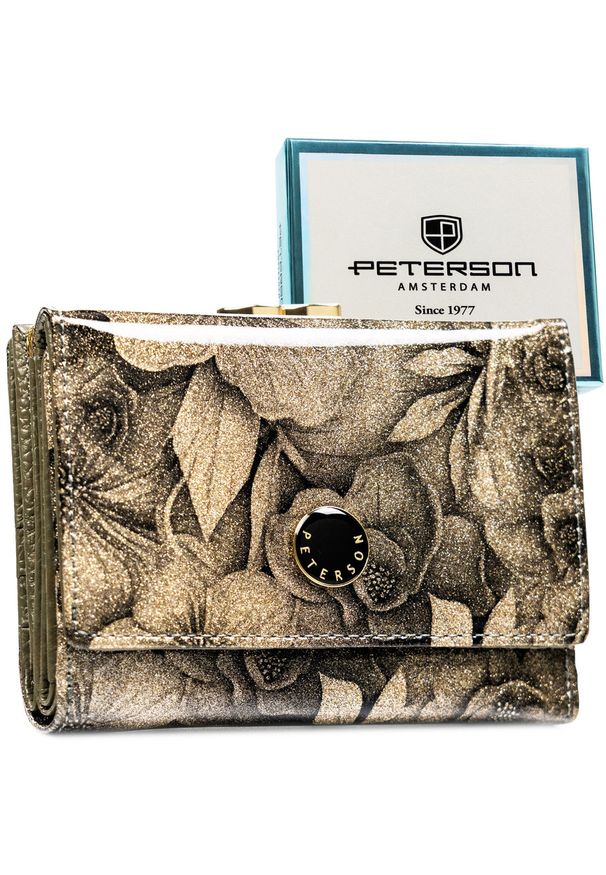 Portfel damski Peterson PTN PS15-09-FDS złoty. Kolor: złoty