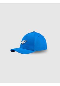4f - 4F Czapka z daszkiem snapback dziecięca - niebieska MT. Kolor: niebieski. Materiał: bawełna, materiał. Styl: sportowy, casual, klasyczny, młodzieżowy #1
