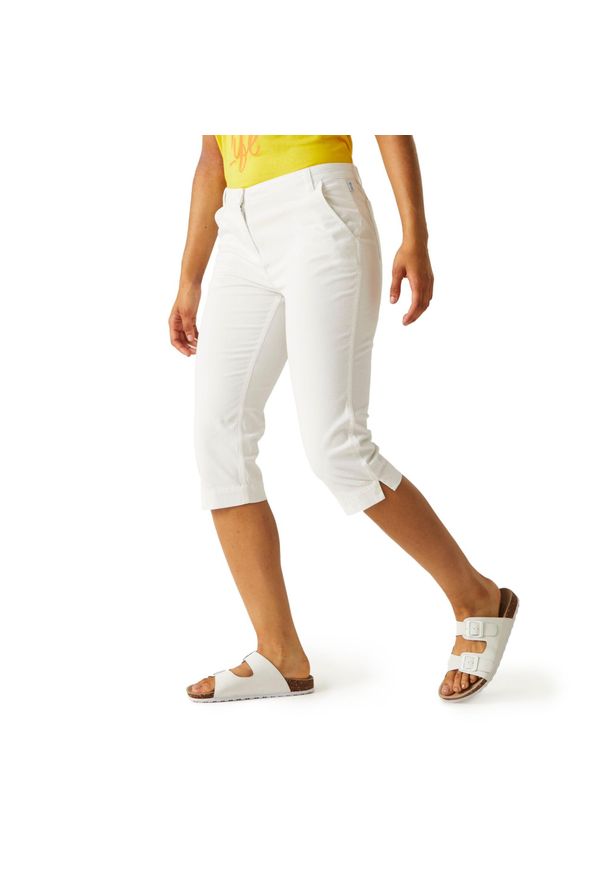 Regatta - Bayletta damskie spodnie capri. Kolor: czerwony. Materiał: bawełna. Sezon: lato. Sport: turystyka piesza