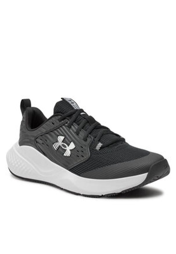 Under Armour Buty na siłownię Ua Charged Commit Tr 4 3026017-004 Czarny. Kolor: czarny. Materiał: skóra. Sport: fitness