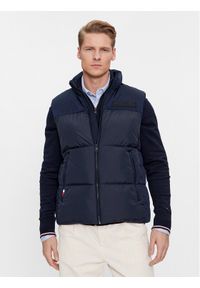 TOMMY HILFIGER - Tommy Hilfiger Bezrękawnik New York MW0MW32769 Granatowy Regular Fit. Kolor: niebieski. Materiał: syntetyk. Długość rękawa: bez rękawów