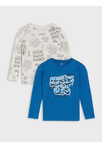 Sinsay - Koszulka z długimi rękawami 2 pack - niebieski. Kolor: niebieski. Długość rękawa: długi rękaw. Długość: długie #1