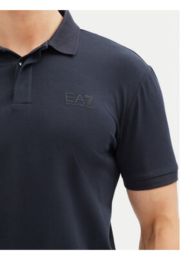EA7 Emporio Armani Polo 7M000228 AF10373 UB102 Granatowy Regular Fit. Typ kołnierza: polo. Kolor: niebieski. Materiał: bawełna